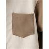 imageVerdusa Boys 2 Piece Set Colorblock Button Front Collar Short Sleeve Shirt and High Waist ShortsBeige and White