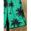imageVerdusa Boys 2 Piece Set Tropical Print Summer Beach Set Short Sleeve Tee Top with Elastic Waist Short SetsGreen