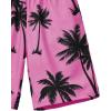imageVerdusa Boys 2 Piece Set Tropical Print Summer Beach Set Short Sleeve Tee Top with Elastic Waist Short SetsPink Black