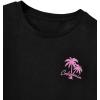 imageVerdusa Boys 2 Piece Set Tropical Print Summer Beach Set Short Sleeve Tee Top with Elastic Waist Short SetsPink Black