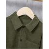 imageVerdusa Boys Casual Long Sleeve Shirts Button Up Shirt Collared Neck Jacket with Front PocketArmy Green