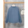imageVerdusa Boys Casual Long Sleeve Shirts Button Up Shirt Collared Neck Jacket with Front PocketBlue