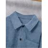 imageVerdusa Boys Casual Long Sleeve Shirts Button Up Shirt Collared Neck Jacket with Front PocketBlue