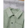 imageVerdusa Boys Casual Long Sleeve Shirts Button Up Shirt Collared Neck Jacket with Front PocketMint Green