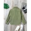 imageVerdusa Boys Long Sleeve Button Down Denim Shirts Jean Top with PocketsGreen