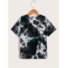 imageVerdusa Boys Tie Dye Short Sleeve Casual TShirt Top Round Neck Summer Tee TopsBlack
