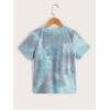 imageVerdusa Boys Tie Dye Short Sleeve Casual TShirt Top Round Neck Summer Tee TopsBlue Multi