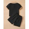 imageVerdusa Toddler Boys 2 Piece Outfits Colorblock Short Sleeve Shirt and Shorts SetBlack