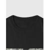 imageVerdusa Womens Camo Number Graphic TShirt Crew Neck Letter Print Jersey Tee TopsBlack
