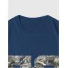 imageVerdusa Womens Camo Number Graphic TShirt Crew Neck Letter Print Jersey Tee TopsBlue