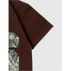 imageVerdusa Womens Camo Number Graphic TShirt Crew Neck Letter Print Jersey Tee TopsBrown