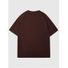 imageVerdusa Womens Camo Number Graphic TShirt Crew Neck Letter Print Jersey Tee TopsBrown
