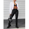 imageVerdusa Womens Cropped Bomber Lightweight Jacket Long Sleeve Zip Up OuterwearSolid White