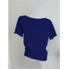 imageVerdusa Womens Off The Shoulder Letter Graphic Tees Shirts Jersey Short Sleeve Summer Tee TopsDark Blue