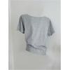 imageVerdusa Womens Off The Shoulder Letter Graphic Tees Shirts Jersey Short Sleeve Summer Tee TopsGrey