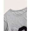 imageVerdusa Womens Off The Shoulder Letter Graphic Tees Shirts Jersey Short Sleeve Summer Tee TopsLight Grey