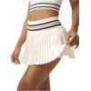 imageVerdusa Womens Pleated Drop Waist Mini Skirt with Shorts Sport Striped Tennis SkirtsMulticolor