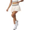 imageVerdusa Womens Pleated Drop Waist Mini Skirt with Shorts Sport Striped Tennis SkirtsMulticolor