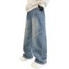 imageVerdusa Boys Baggy Straight Leg Denim Pants Loose Vintage Cargo Jeans with PocketsMedium Blue