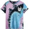 imageVerdusa Boys Tie Dye Short Sleeve Casual TShirt Top Round Neck Summer Tee TopsBalck and Purple