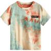 imageVerdusa Boys Tie Dye Short Sleeve Casual TShirt Top Round Neck Summer Tee TopsOrange Multi