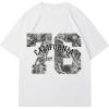 imageVerdusa Womens Camo Number Graphic TShirt Crew Neck Letter Print Jersey Tee TopsWhite