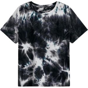 imageVerdusa Boys Tie Dye Short Sleeve Casual TShirt Top Round Neck Summer Tee TopsBlack
