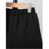 imageVerdusa Boys 2 Piece Outfit Textured Letter Short Sleeve Shirt and Shorts SetBlack