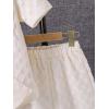 imageVerdusa Boys 2 Piece Outfit Textured Letter Short Sleeve Shirt and Shorts SetKhaki