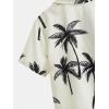 imageVerdusa Boys 2 Piece Outfits Hawaiian Vacation Beach Button Down Shirt and Shorts Matching SetsBeige