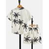 imageVerdusa Boys 2 Piece Outfits Hawaiian Vacation Beach Button Down Shirt and Shorts Matching SetsBeige
