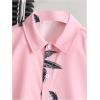 imageVerdusa Boys 2 Piece Outfits Hawaiian Vacation Beach Button Down Shirt and Shorts Matching SetsLight Pink