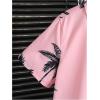 imageVerdusa Boys 2 Piece Outfits Hawaiian Vacation Beach Button Down Shirt and Shorts Matching SetsLight Pink
