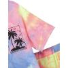 imageVerdusa Boys 2 Piece Outfits Tie Dye Crew Neck Tee Shirts and Track ShortsMulticolor