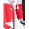 imageVerdusa Boys 2 Piece Set Colorblock Button Down Collar Neck Short Sleeve Shirt with High Waist ShortsRed and White