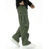 imageVerdusa Boys Casual Cargo Pants Elastic Waist Workout Sweatpants JoggersArmy Green