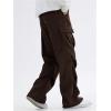 imageVerdusa Boys Casual Cargo Pants Elastic Waist Workout Sweatpants JoggersChocolate Brown