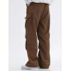 imageVerdusa Boys Casual Cargo Pants Elastic Waist Workout Sweatpants JoggersCoffee Brown