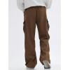 imageVerdusa Boys Casual Cargo Pants Elastic Waist Workout Sweatpants JoggersCoffee Brown