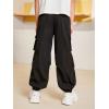 imageVerdusa Boys Casual Elastic Waist Cargo Pants with Side PocketsBlack
