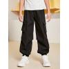 imageVerdusa Boys Casual Elastic Waist Cargo Pants with Side PocketsBlack