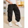 imageVerdusa Boys Casual Elastic Waist Cargo Pants with Side PocketsBlack