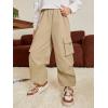 imageVerdusa Boys Casual Elastic Waist Cargo Pants with Side PocketsKhaki