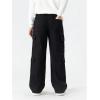 imageVerdusa Boys Casual Elastic Waist Denim Cargo Pants Straight Leg Trousers with PocketBlack
