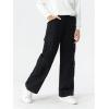 imageVerdusa Boys Casual Elastic Waist Denim Cargo Pants Straight Leg Trousers with PocketBlack