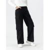 imageVerdusa Boys Casual Elastic Waist Denim Cargo Pants Straight Leg Trousers with PocketBlack