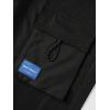 imageVerdusa Boys Drawstring Waist Flap Pockets Casual Cargo Pants JoggersBlack
