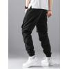 imageVerdusa Boys Drawstring Waist Flap Pockets Casual Cargo Pants JoggersBlack