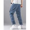 imageVerdusa Boys Drawstring Waist Flap Pockets Casual Cargo Pants JoggersDusty Blue
