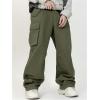 imageVerdusa Boys Loose Cargo Pants Elastic Waist Workout Trousers with PocketsArmy Green